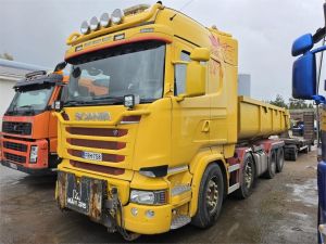 SCANIA R730 8X4, Joab Koukkulaite, Aurapuskuri, 2-axlig