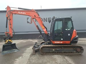 KUBOTA KX080-4a PYÖRITTÄJÄ PIHDEILLÄ, Midi excavators 7t - 12t
