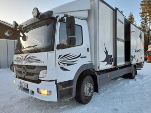 Mercedes-Benz Atego 1224 kokosivuaukeava kori+pl-nostin