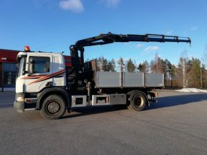 Scania P340 Kippi +Palfinger PK16502-4 nosturi radiolla