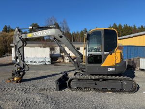 VOLVO ECR88D + UUDET KUMITELAT + RASVARI + LÄMMITIN + PROBO EC209 PIHDILLÄ