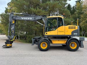 VOLVO EW140C + TAITTOPUOMI + PIHDILLINEN ENGCON + NOVATRON 3D, Wheeled excavators